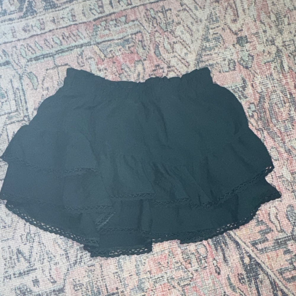 Chic Dark Green Women's Ruffled Skort